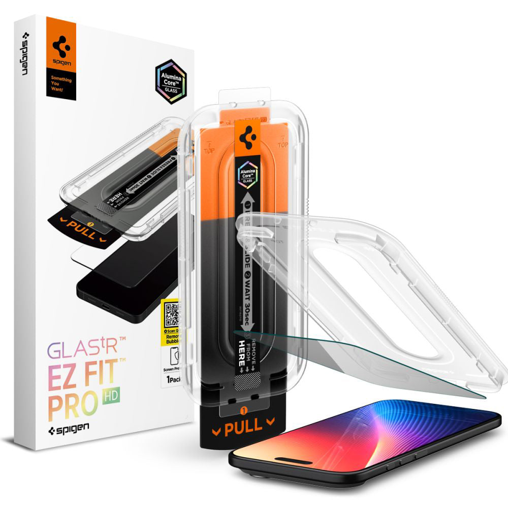 Skärmskydd Privacy Spigen GlastR EZ FIT Pro för Apple iPhone 17 Air, Härdat Glas, Full Glue AGL09871