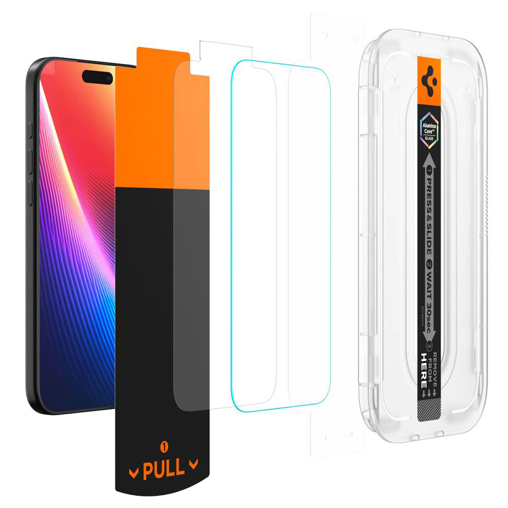 Skärmskydd Privacy Spigen GlastR EZ FIT Pro för Apple iPhone 17 Air, Härdat Glas, Full Glue AGL09871