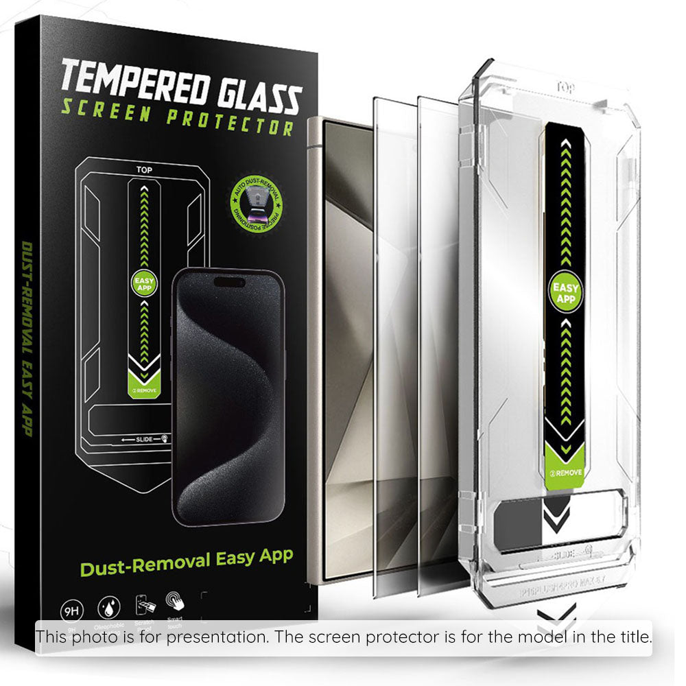 Skärmskyddsfolie Privacy Techsuit TitanGlass CrystalHD för Samsung Galaxy S25 FE, Härdat Glas, Full Lim, Set med 2 stycken
