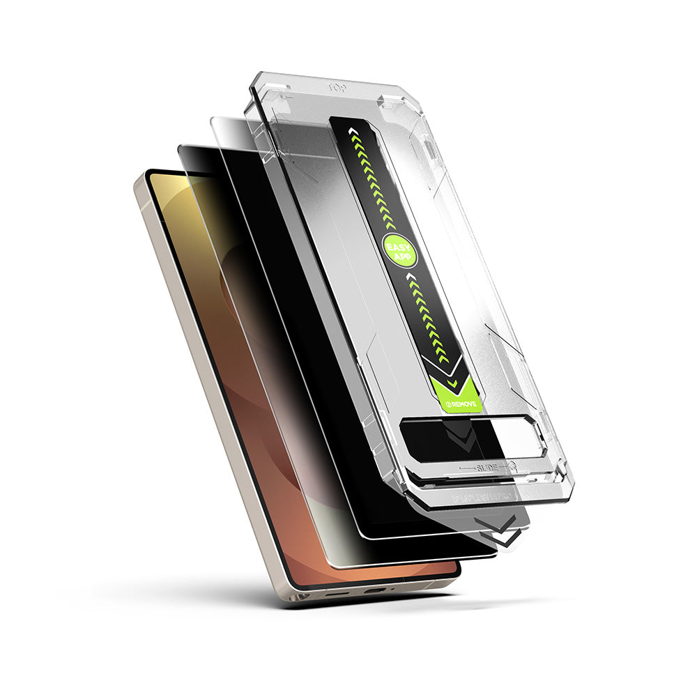 Skärmskydd Privacy Techsuit TitanGlass CrystalHD för Samsung Galaxy S26 Plus S947, Härdat Glas, Full Lim, Set med 2 stycken