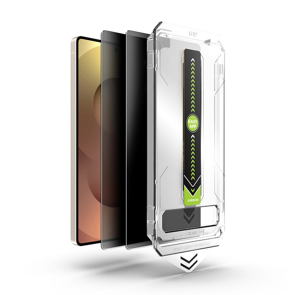 Skärmskydd Privacy Techsuit TitanGlass CrystalHD för Samsung Galaxy S26 Plus S947, Härdat Glas, Full Lim, Set med 2 stycken