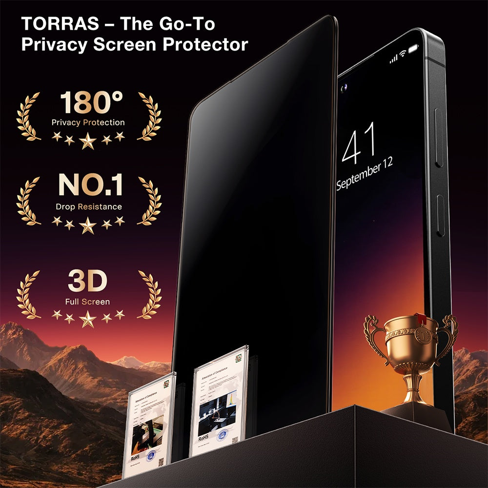 Skärmskydd Privacy Torras GlassGo Install Master för Samsung Galaxy S26 Ultra S948, Härdat Glas, Full Lim