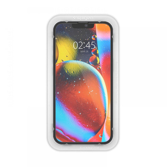 Skärmskydd Spigen GlastR Align Master för Apple iPhone 17e / 16e / 14 / 13 Pro, Härdat Glas, Full Lim, Svart AGL03725