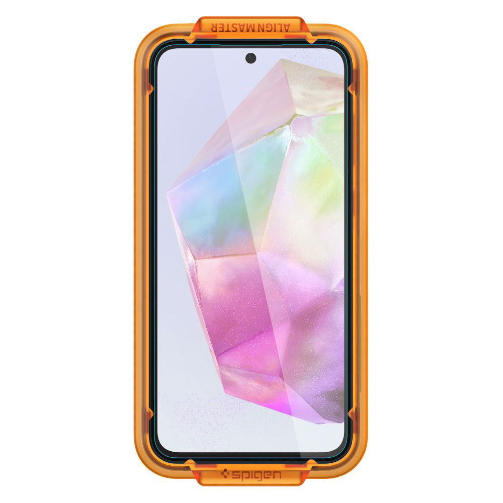 Skärmskydd Spigen GlastR Align Master för Samsung Galaxy M35 / A35 5G A356, Härdat Glas, Full Lim, Set med 2 stycken AGL07772