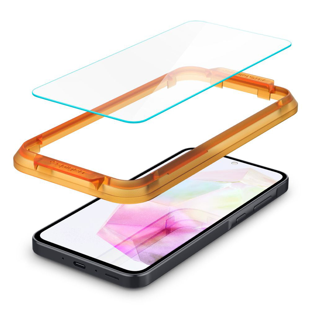 Skärmskydd Spigen GlastR Align Master för Samsung Galaxy M35 / A35 5G A356, Härdat Glas, Full Lim, Set med 2 stycken AGL07772