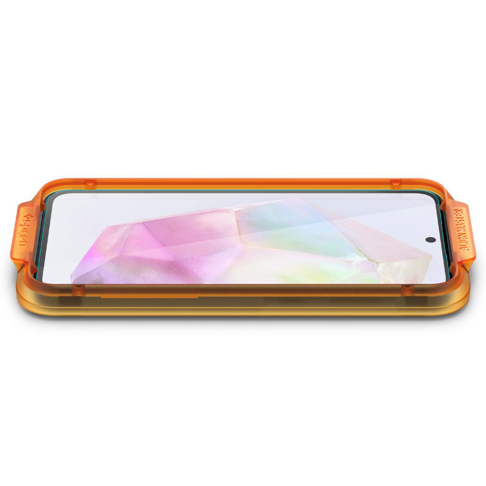 Skärmskydd Spigen GlastR Align Master för Samsung Galaxy M35 / A35 5G A356, Härdat Glas, Full Lim, Set med 2 stycken AGL07772
