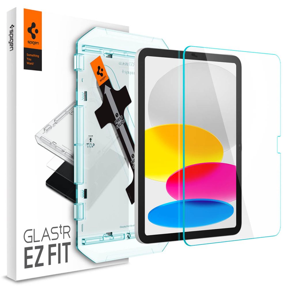 Skärmskydd Spigen GlastR EZ FIT för Apple iPad (2025) / (2022), Härdat glas, Full Glue AGL05554