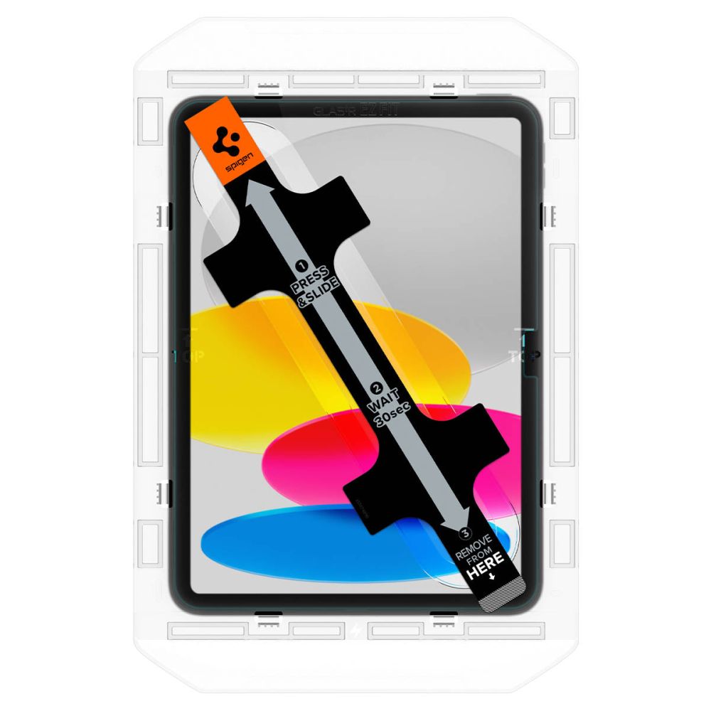 Skärmskydd Spigen GlastR EZ FIT för Apple iPad (2025) / (2022), Härdat glas, Full Glue AGL05554