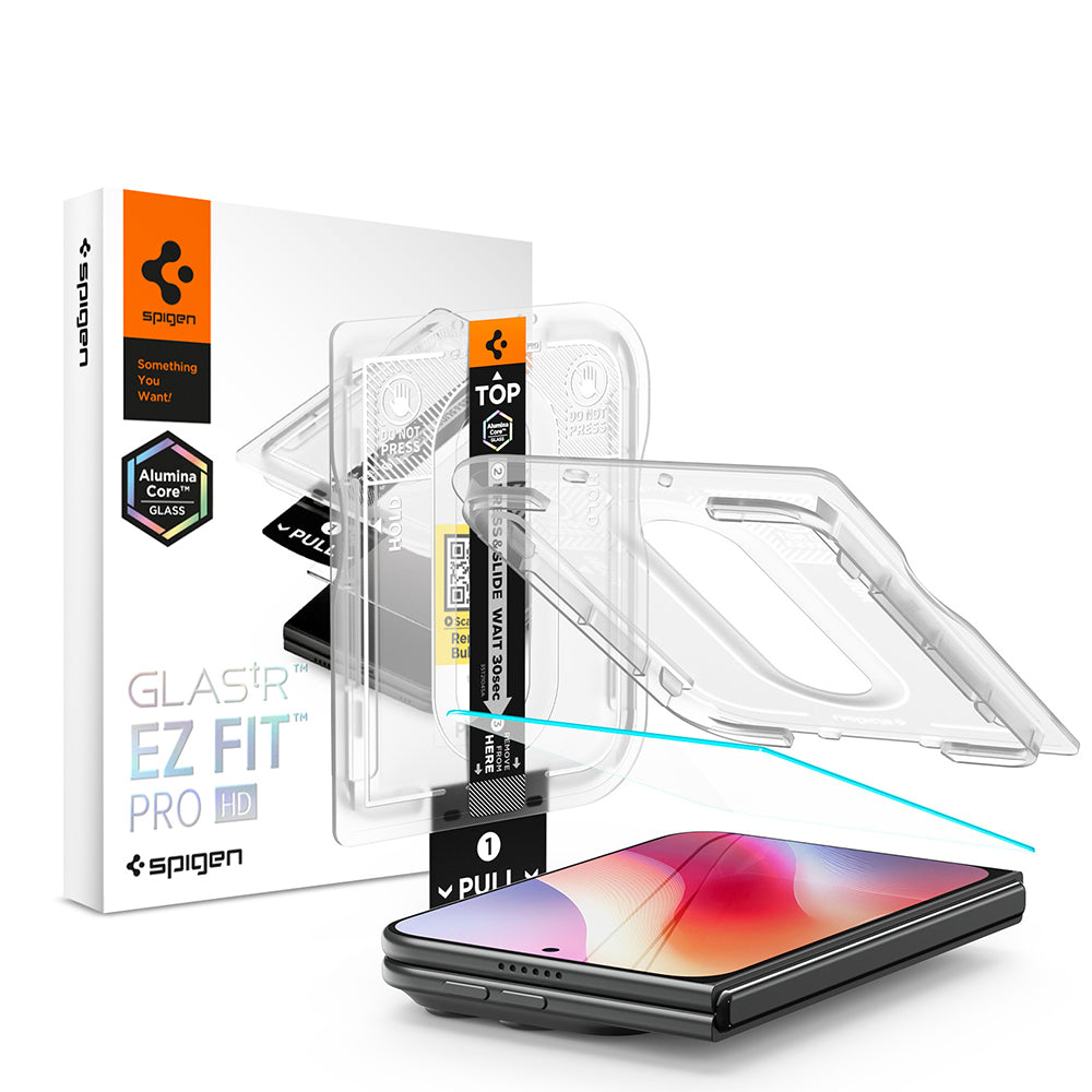 Spigen GlastR EZ FIT Pro HD Skärmskydd för Apple iPhone Duo, Härdat Glas, Fullt Lim AGL12014