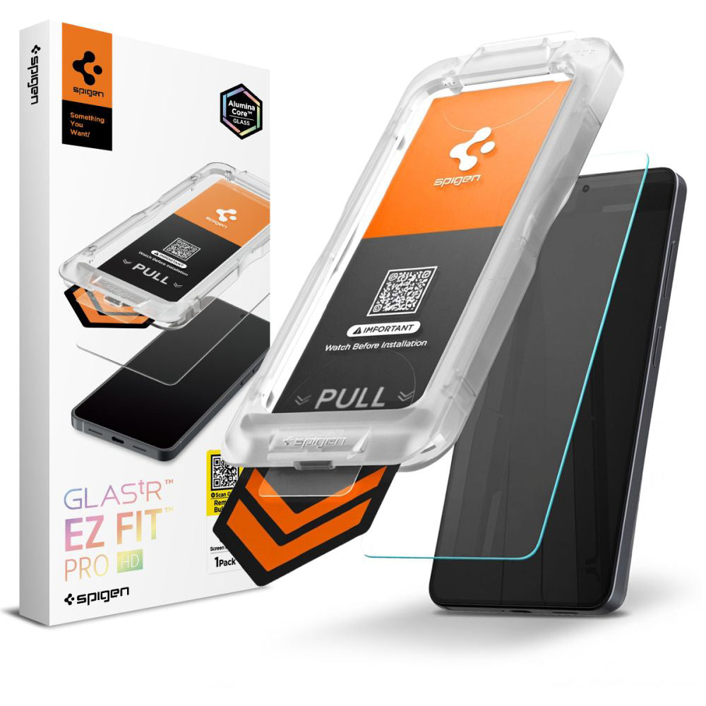 Spigen GlastR EZ FIT Pro HD Screen Protector for Samsung Galaxy S26 S942, Tempered Glass, Full Glue AGL11097