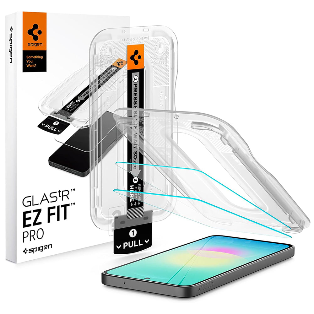 Skärmskydd Spigen GlastR EZ FIT Pro för Samsung Galaxy A27 5G, Härdat Glas, Fullt Lim, Set med 2 stycken AGL11809