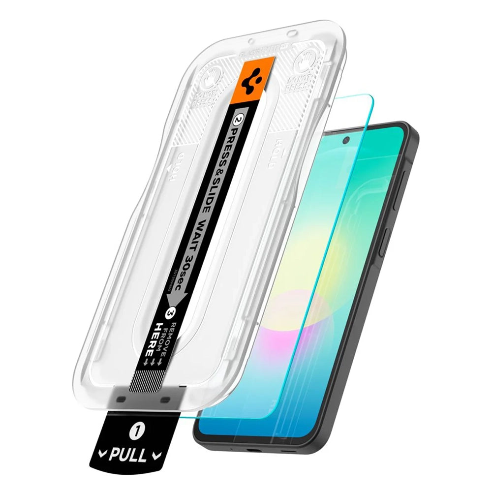 Skärmskydd Spigen GlastR EZ FIT Pro för Samsung Galaxy A27 5G, Härdat Glas, Fullt Lim, Set med 2 stycken AGL11809