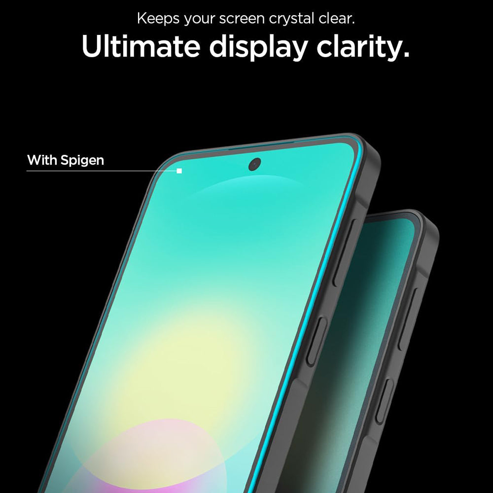 Skärmskydd Spigen GlastR EZ FIT Pro för Samsung Galaxy A27 5G, Härdat Glas, Fullt Lim, Set med 2 stycken AGL11809
