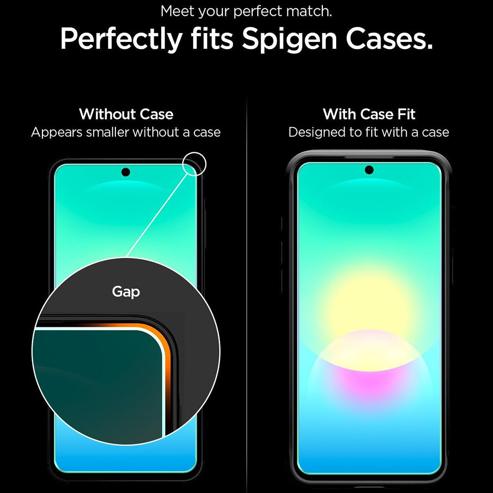 Skärmskydd Spigen GlastR EZ FIT Pro för Samsung Galaxy A27 5G, Härdat Glas, Fullt Lim, Set med 2 stycken AGL11809