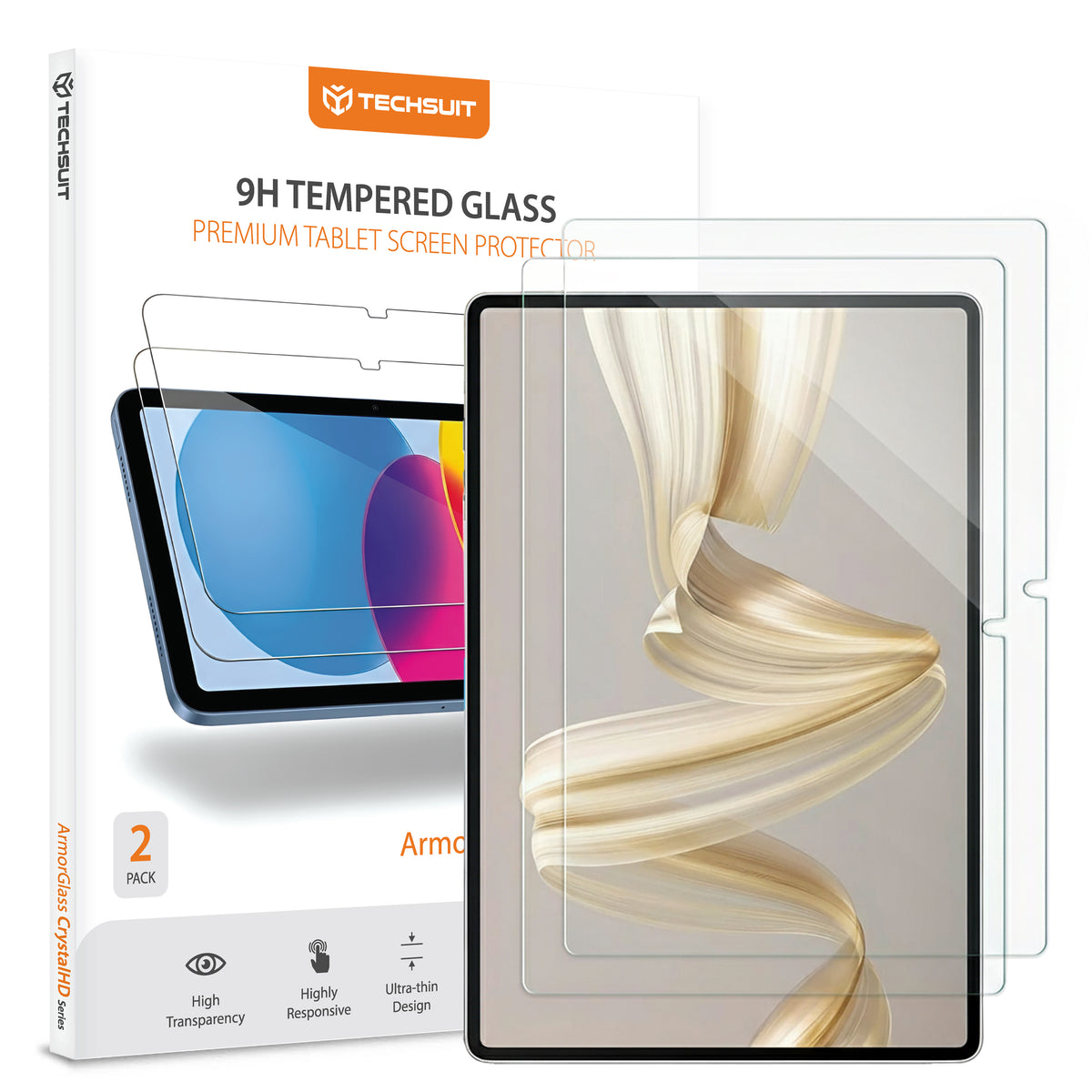 Skärmskydd Techsuit ArmorGlass CrystalHD för Huawei MatePad Pro 12.2 (2025), Härdat Glas, Full Lim, Set med 2 stycken