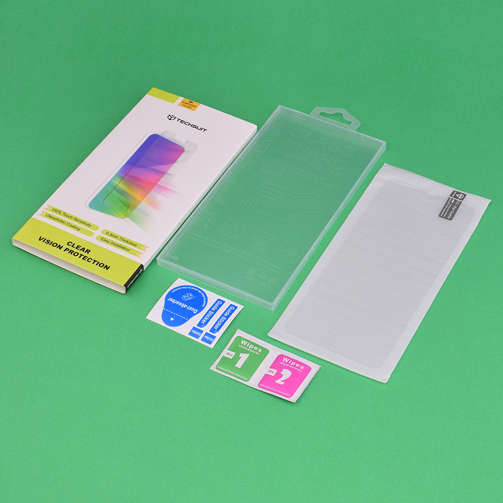 Techsuit Clear Vision Screen Protector for Apple iPhone 17 Pro Max, Tempered Glass, Full Glue