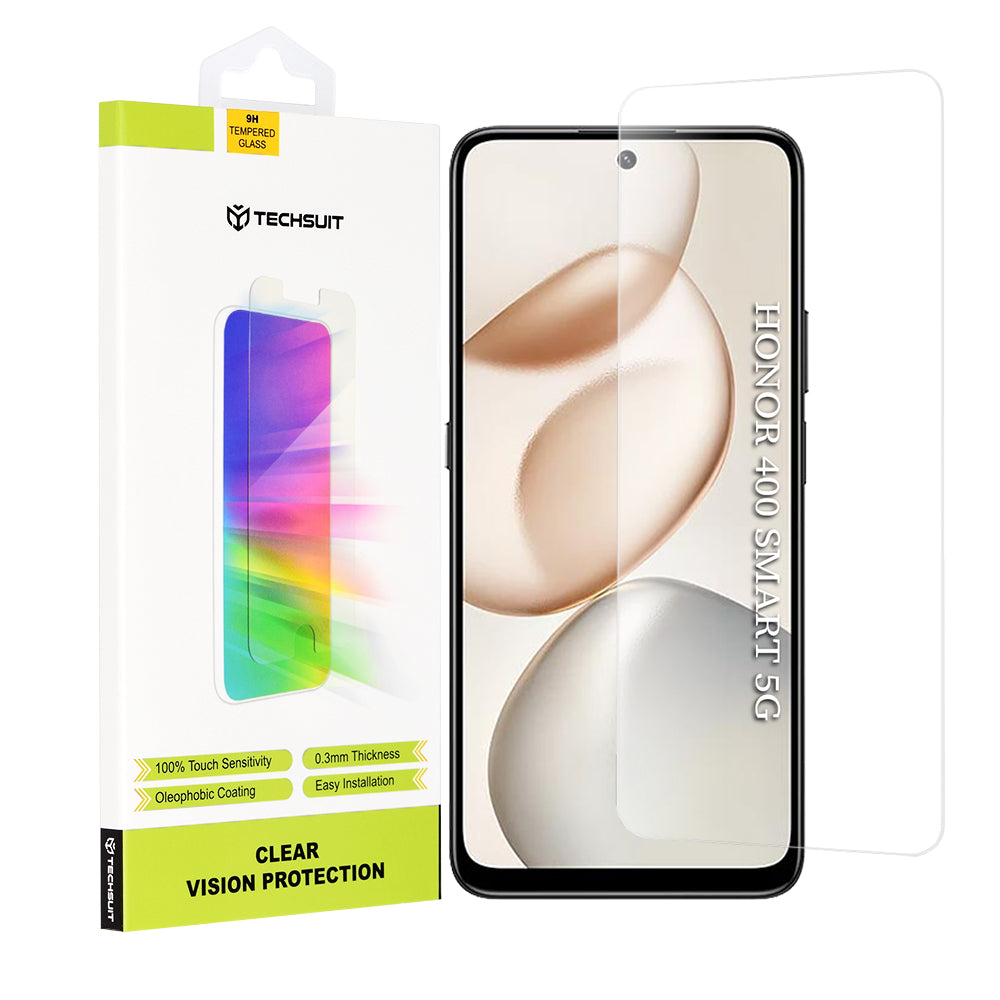 Skyddsfilm Techsuit Clear Vision för Honor 400 Smart 4G / X7d 4G / 400 Smart 5G / X7c / 200 Smart, Härdat Glas, Full Lim