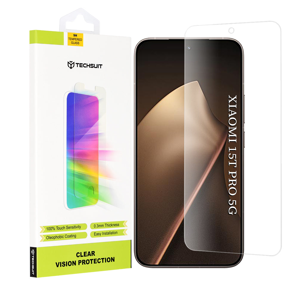 Skyddsfilm Techsuit Clear Vision för Xiaomi 15T Pro, Härdat Glas, Full Lim