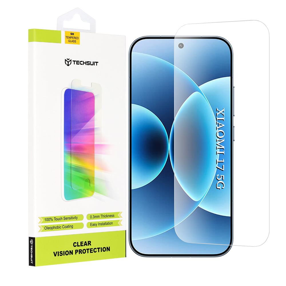 Skärmskydd Techsuit Clear Vision för Xiaomi 17, Härdat Glas, Full Glue