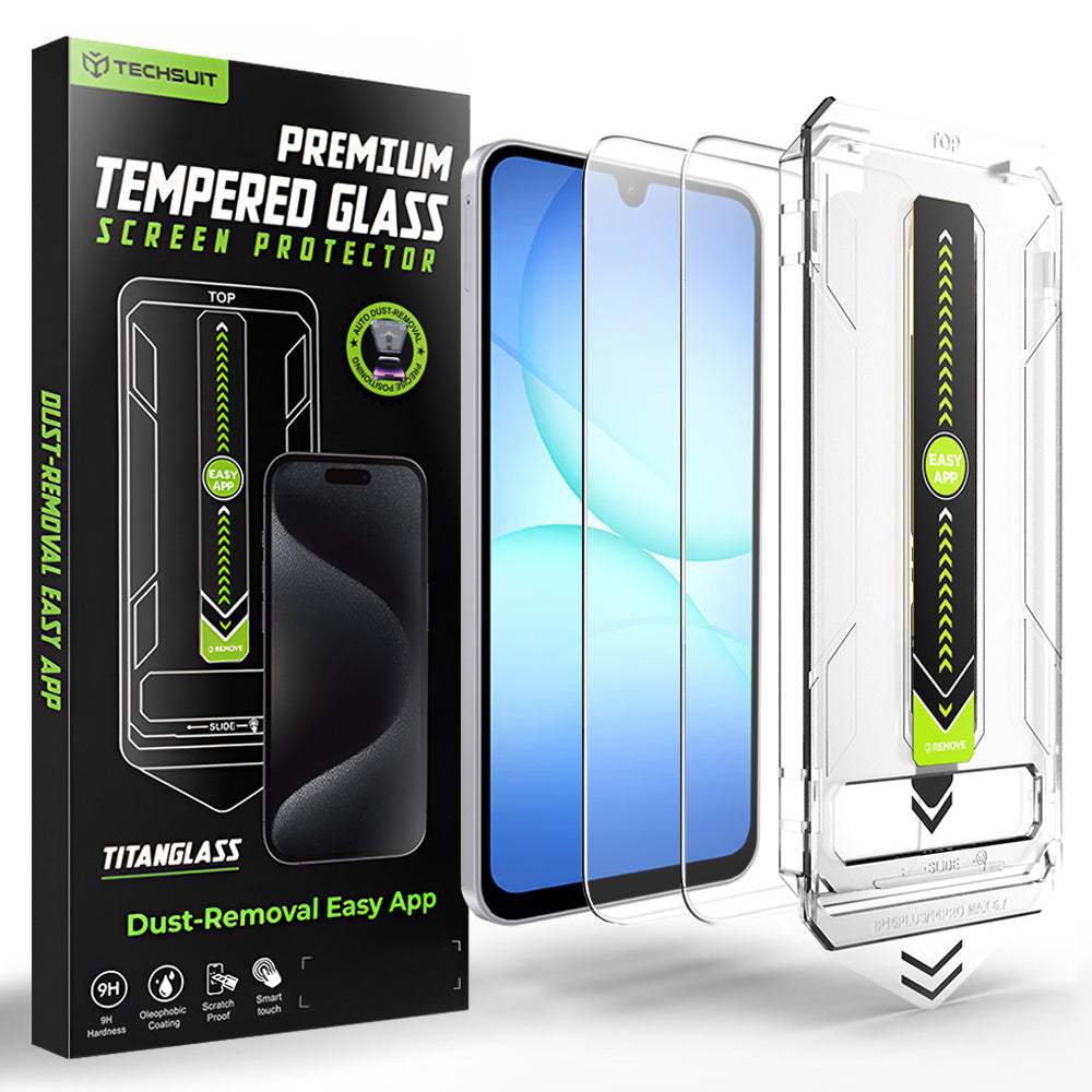 Skärmskydd Techsuit TitanGlass CrystalHD för Samsung Galaxy A17 5G / A16 5G A166 / A16 4G A165, Härdat Glas, Set om 2 stycken
