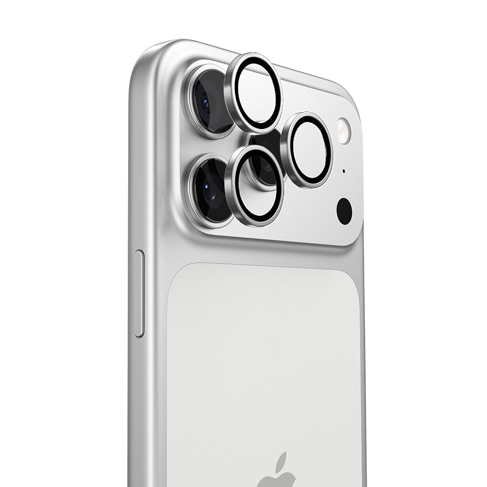 Torras Lensguard bakkameraskyddsfilm för Apple iPhone 17 Pro Max / 17 Pro, härdat glas, silver