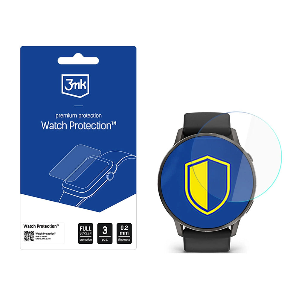 Skyddsfilm 3MK Arc för Garmin Venu 4 41mm, Set med 3 stycken, Plast