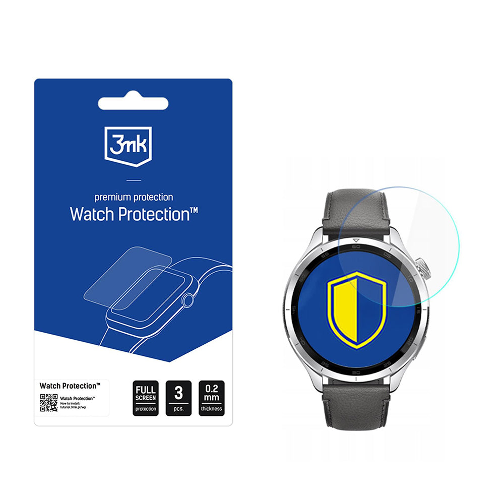 Skyddsfilm 3MK FlexibleGlass för Xiaomi Watch S4, Set med 3 stycken, Flexibelt Glas