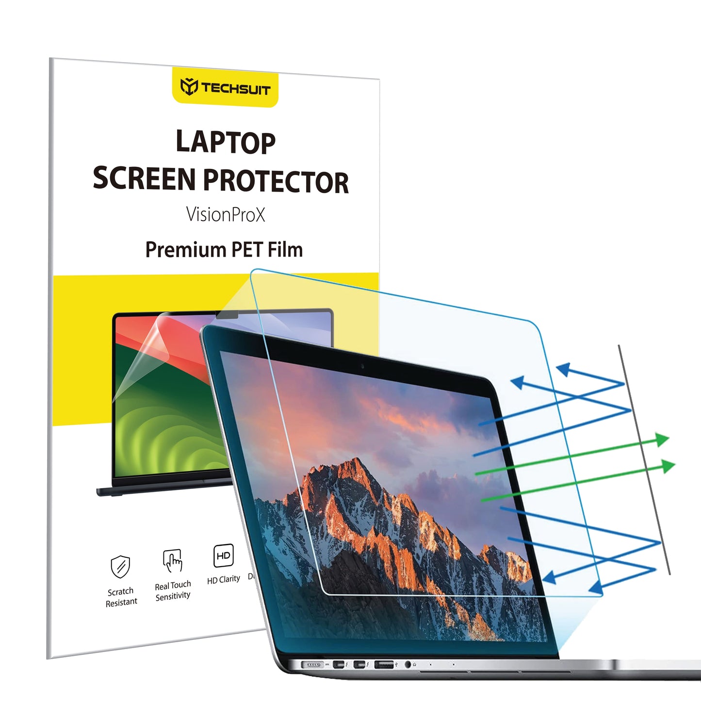 Skärmskydd Anti Blue Light Techsuit VisionProX för Laptop 15.6inch, Plast