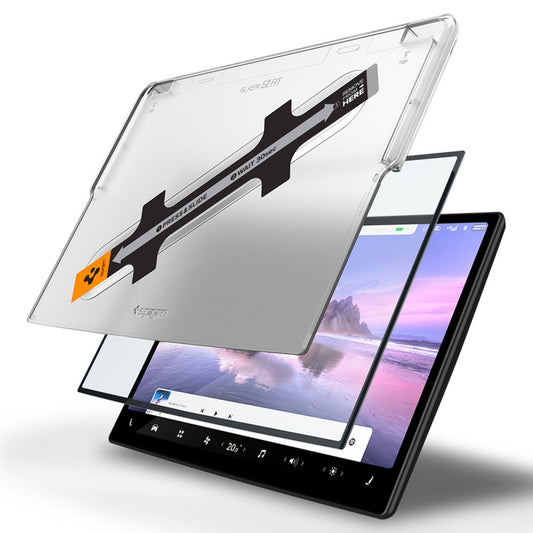 Skyddsfilm Spigen GlastR EZ FIT för Tesla X / S Navigation (2022 - 2021), Härdat Glas, Svart AGL04688