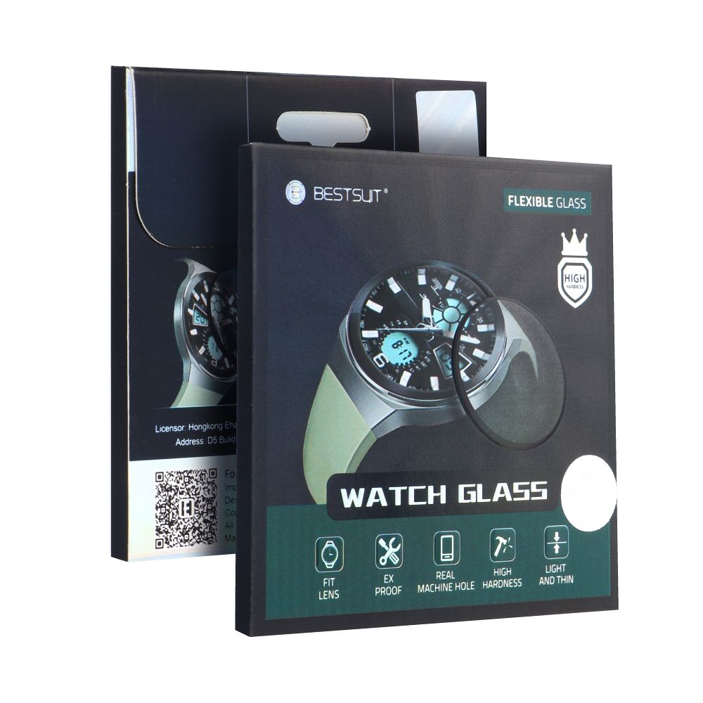 Bestsuit Skyddsfilm för Huawei Watch 4 Pro, flexibelt glas, svart