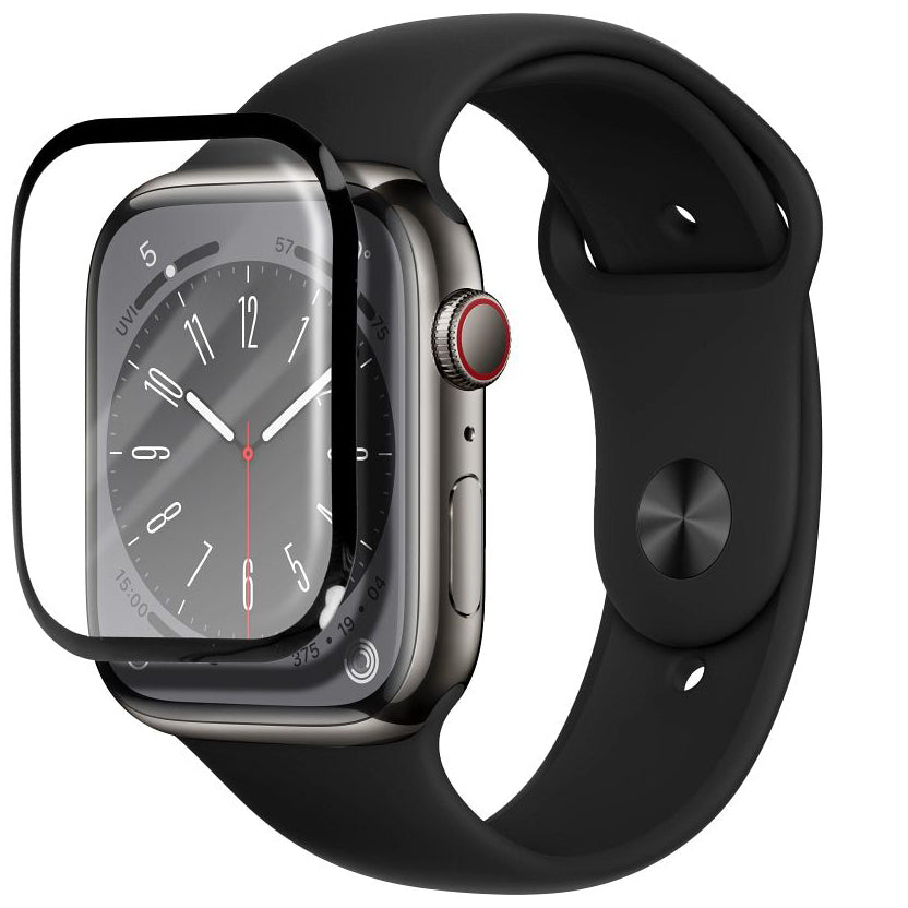 Bestsuit Protective Sleeve for Apple Watch 9/8 45mm Series, Flexible Glass, Black