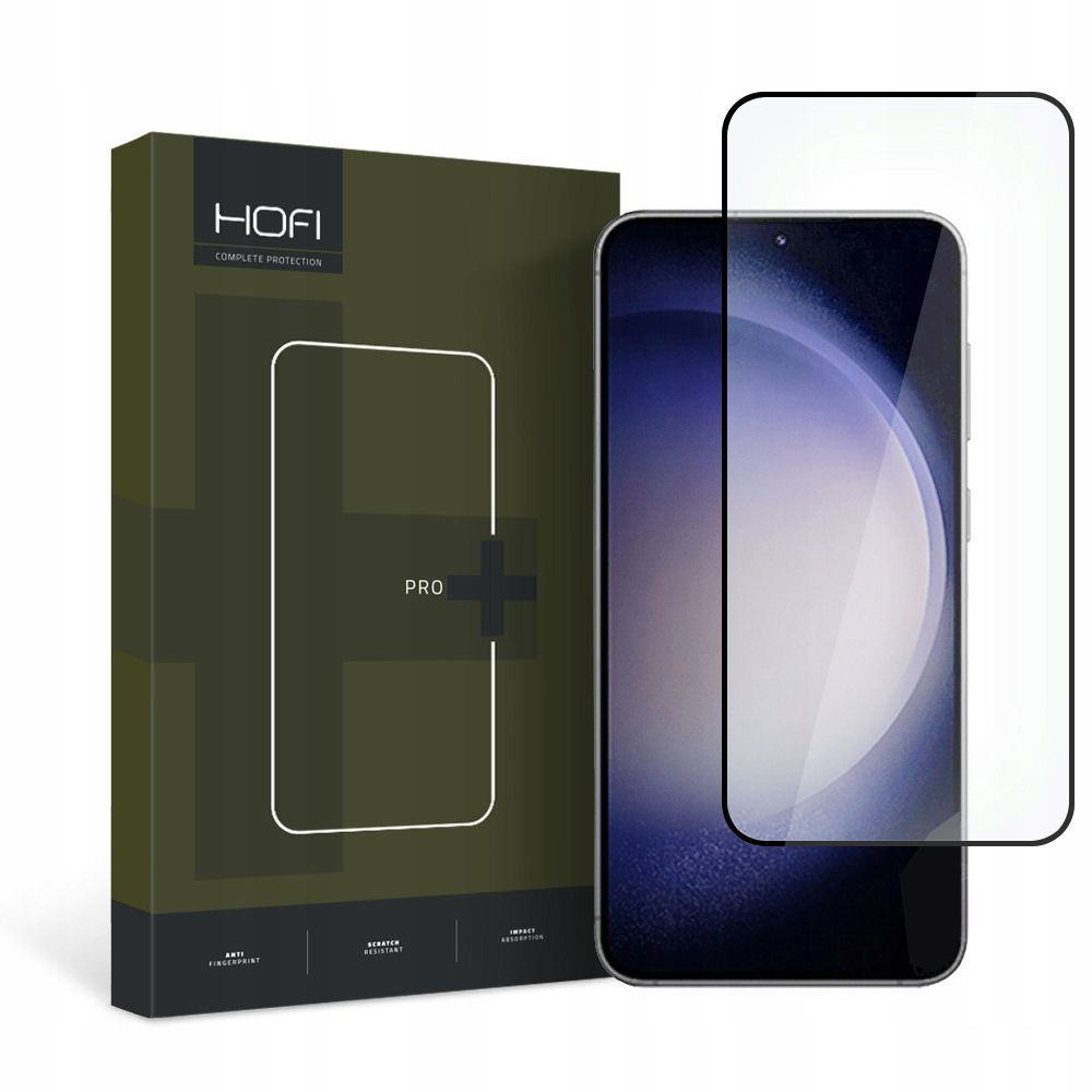 Skärmskydd HOFI PRO+ för Samsung Galaxy S23 S911, Härdat Glas, Full Lim, Svart