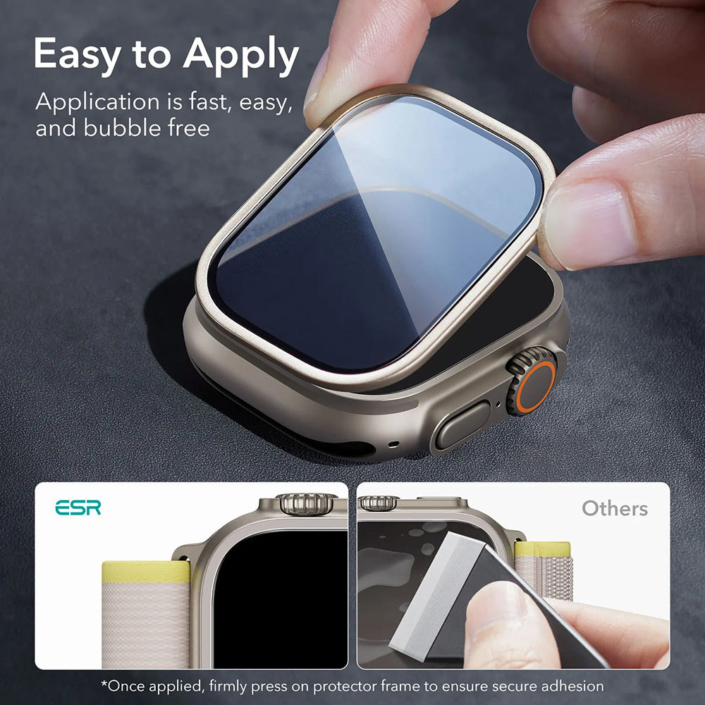 ESR Armorite skyddsfilm för Apple Watch Ultra Series, Set med 2 stycken, Härdat glas, Brons