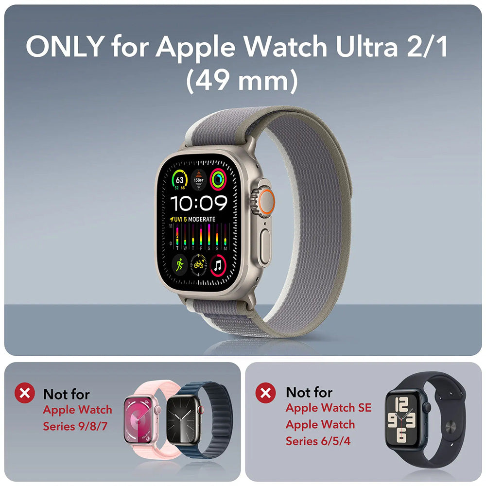 ESR Armorite skyddsfilm för Apple Watch Ultra Series, Set med 2 stycken, Härdat glas, Brons