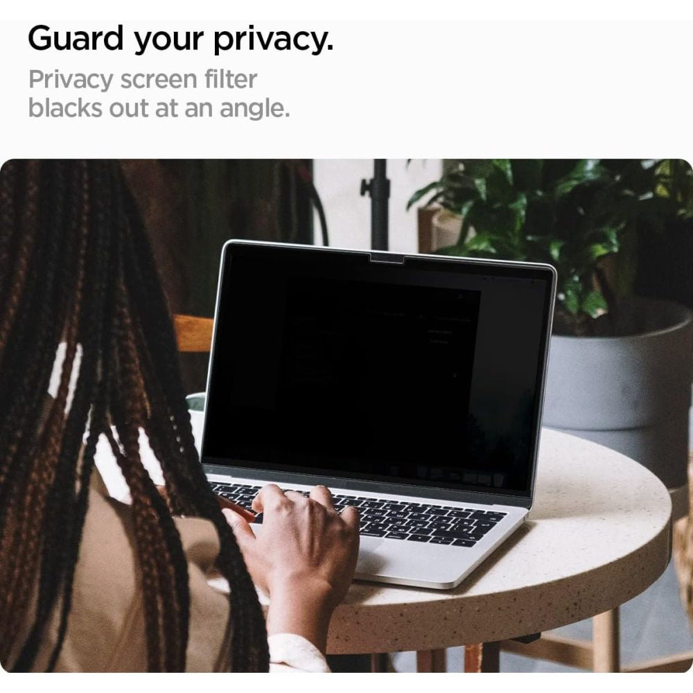 Skärmskyddsfolie Privacy Spigen Safe View Magnetic för Apple MacBook Pro 14 tum (2022) / (2024) / (2023) / (2021), Plast AFL06158