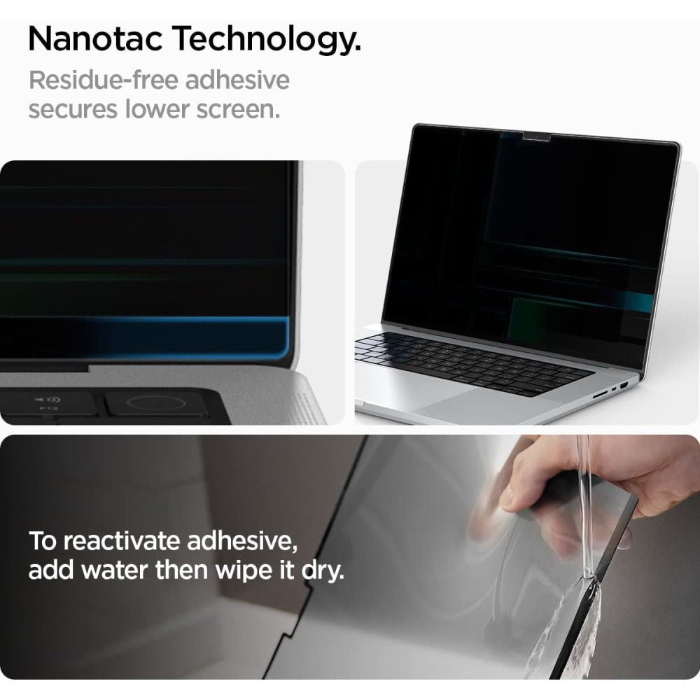 Skärmskyddsfolie Privacy Spigen Safe View Magnetic för Apple MacBook Pro 14 tum (2022) / (2024) / (2023) / (2021), Plast AFL06158