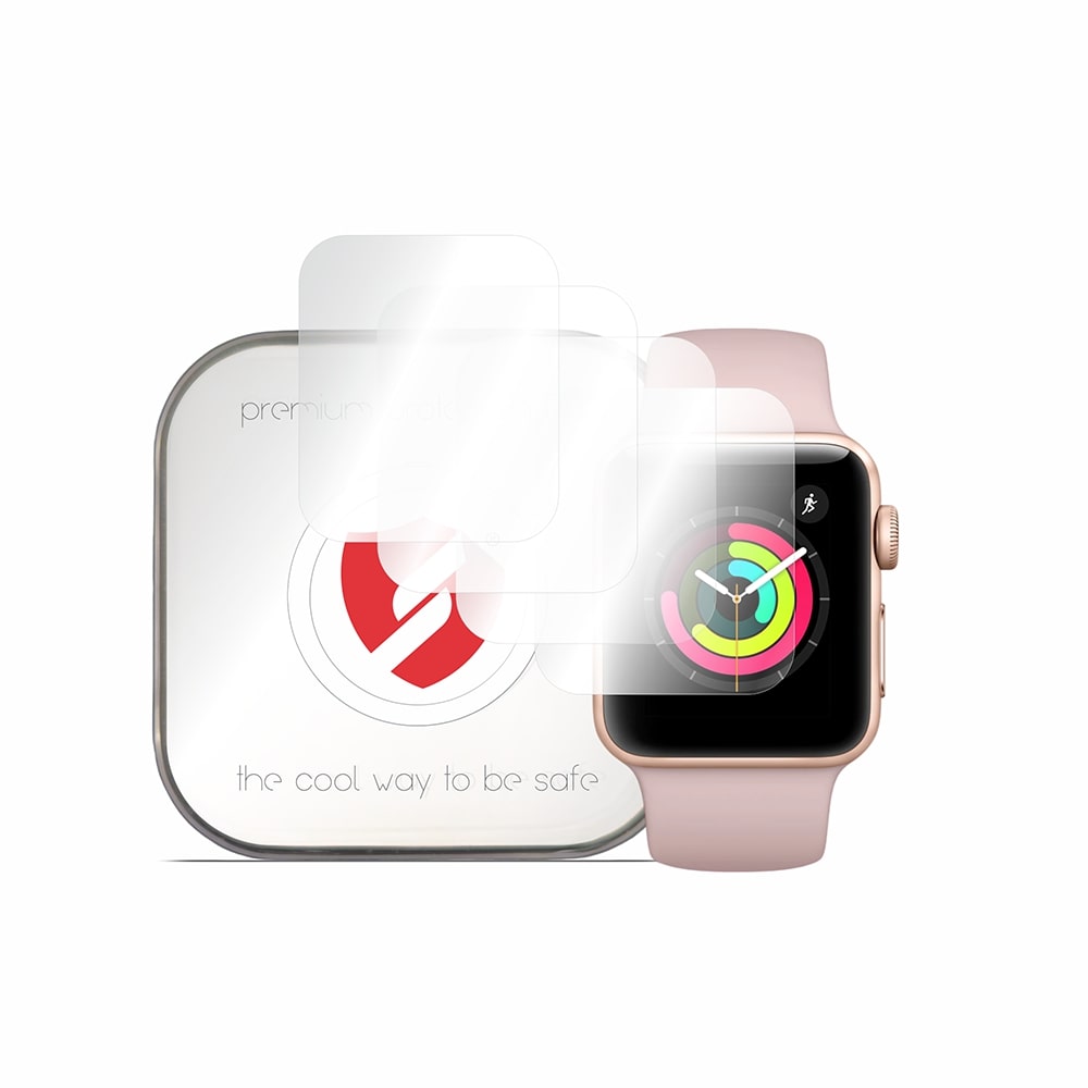 Smart Protection Premium Classic skyddsfodral för Apple Watch 38mm Series, Set med 4 stycken, Plast