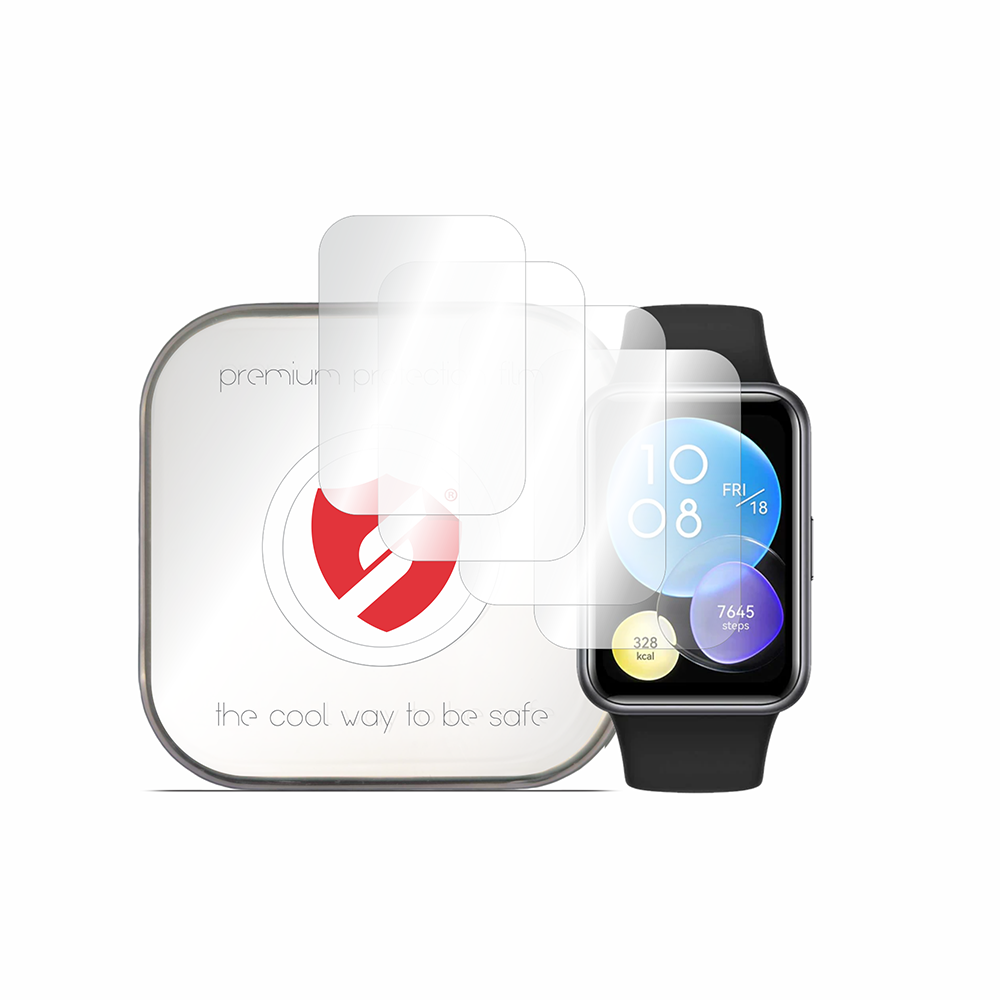 Smart Protection Premium Classic skyddsfilm för Huawei Watch Fit 2 Active, Set om 4 stycken, Plast