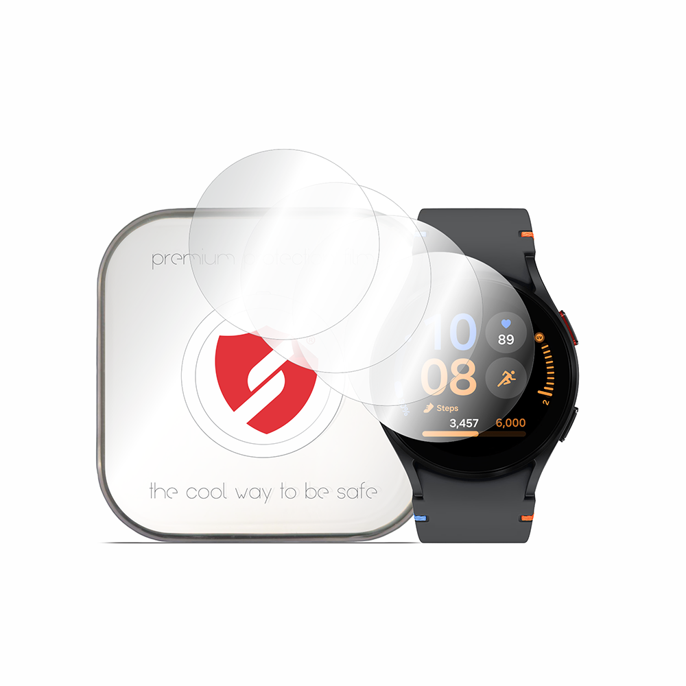 Smart Protection Premium Classic skyddsfolie för Samsung Galaxy Watch FE, Set om 4 stycken, Plast