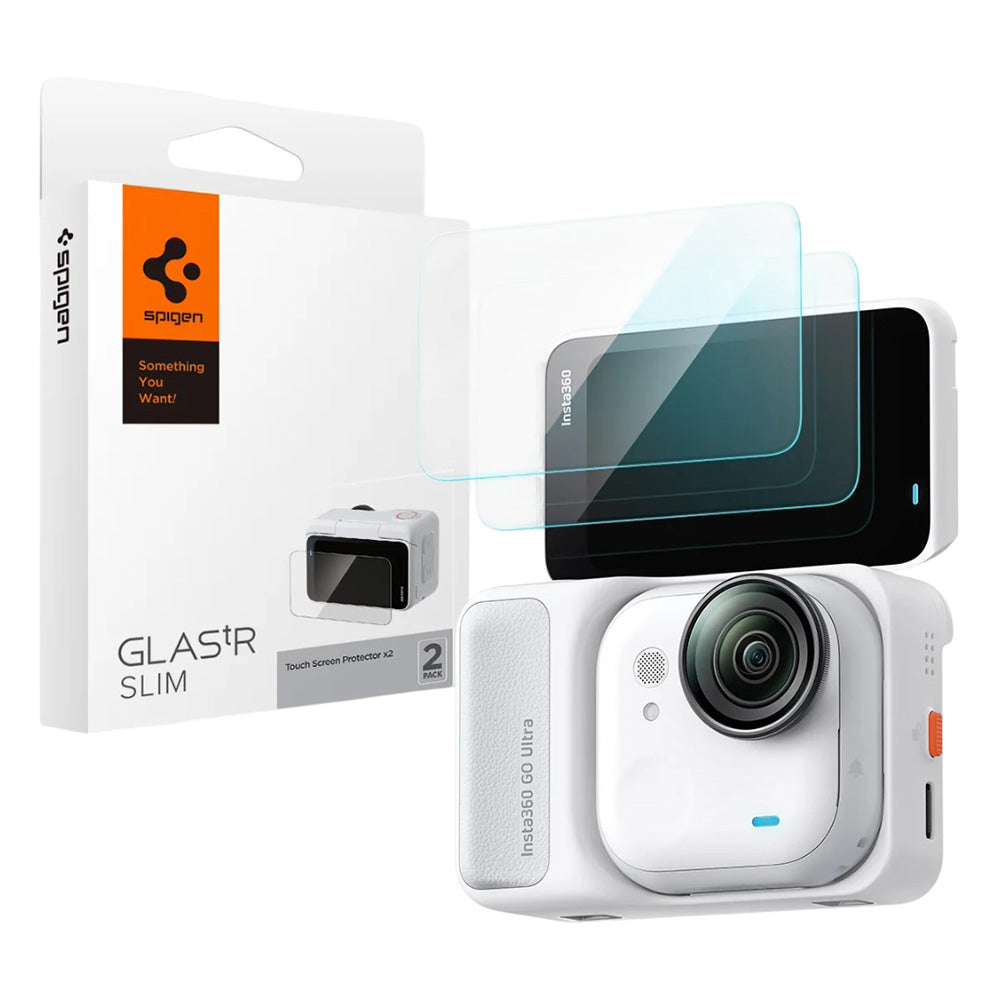 Skärmskydd Spigen GlastR Slim för Insta360 Go Ultra, Härdat Glas, Set med 2 stycken AGL11171