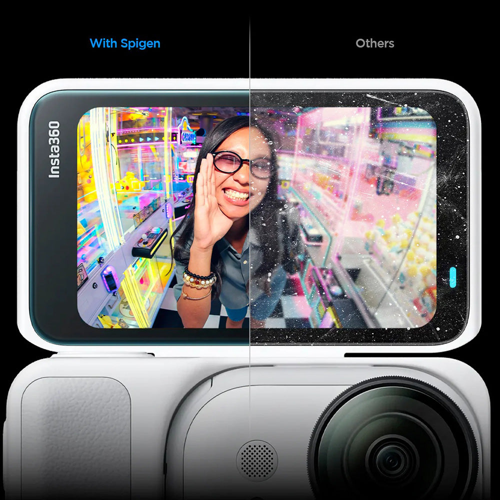 Skärmskydd Spigen GlastR Slim för Insta360 Go Ultra, Härdat Glas, Set med 2 stycken AGL11171