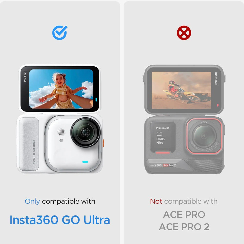 Skärmskydd Spigen GlastR Slim för Insta360 Go Ultra, Härdat Glas, Set med 2 stycken AGL11171