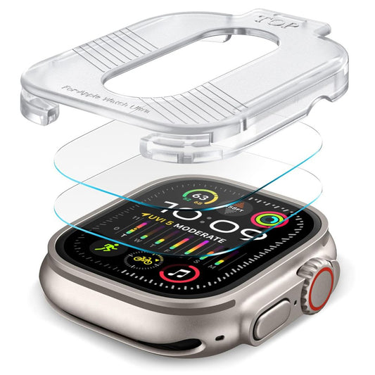 Tech-Protect Supreme skyddsfolieset för Apple Watch Ultra Series, set med 2 delar, glasskyddad