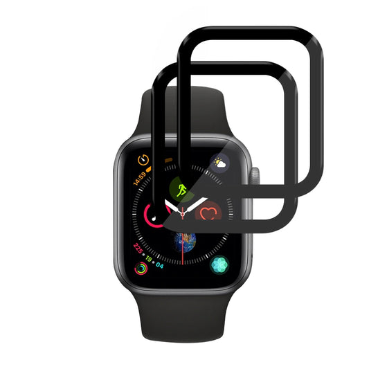 Skyddsfilm Techsuit Nano Flex för Apple Watch 40mm Series, Set med 2 stycken, Plast, Svart