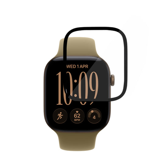 Techsuit Nano Flex skyddsfilm för Apple Watch Series 12 42 mm, plast, 2-pack, svart