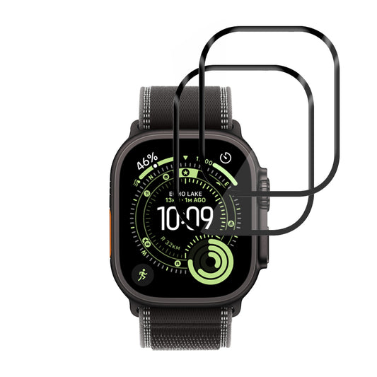 Skyddsfilm Techsuit Nano Flex för Apple Watch Ultra Series, Set med 2 stycken, Plast, Svart