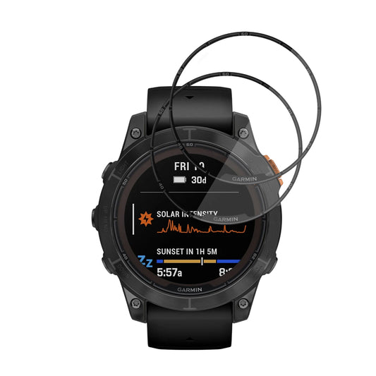 Skyddsfilm Techsuit Nano Flex för Garmin Fenix 7 Pro Solar, Set med 2 stycken, Plast, Svart