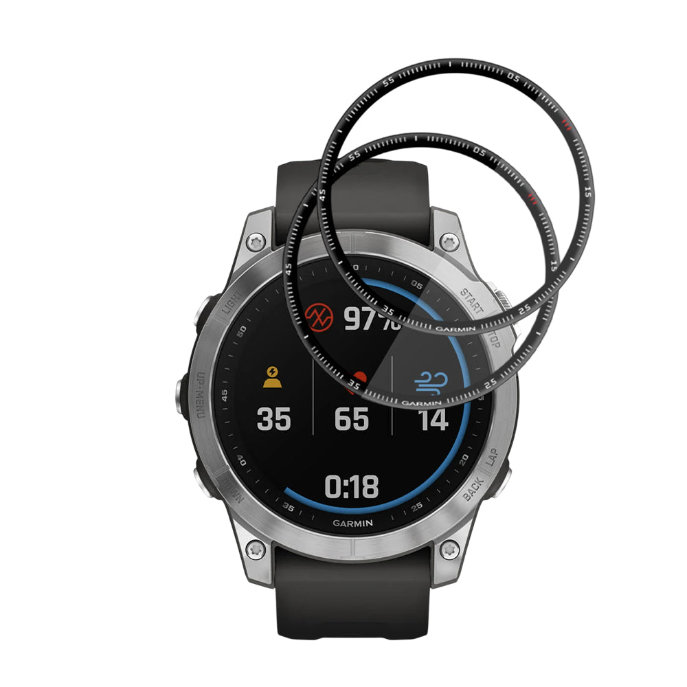 Skyddsfilm Techsuit Nano Flex för Garmin Fenix 7, Set med 2 stycken, Plast, Svart