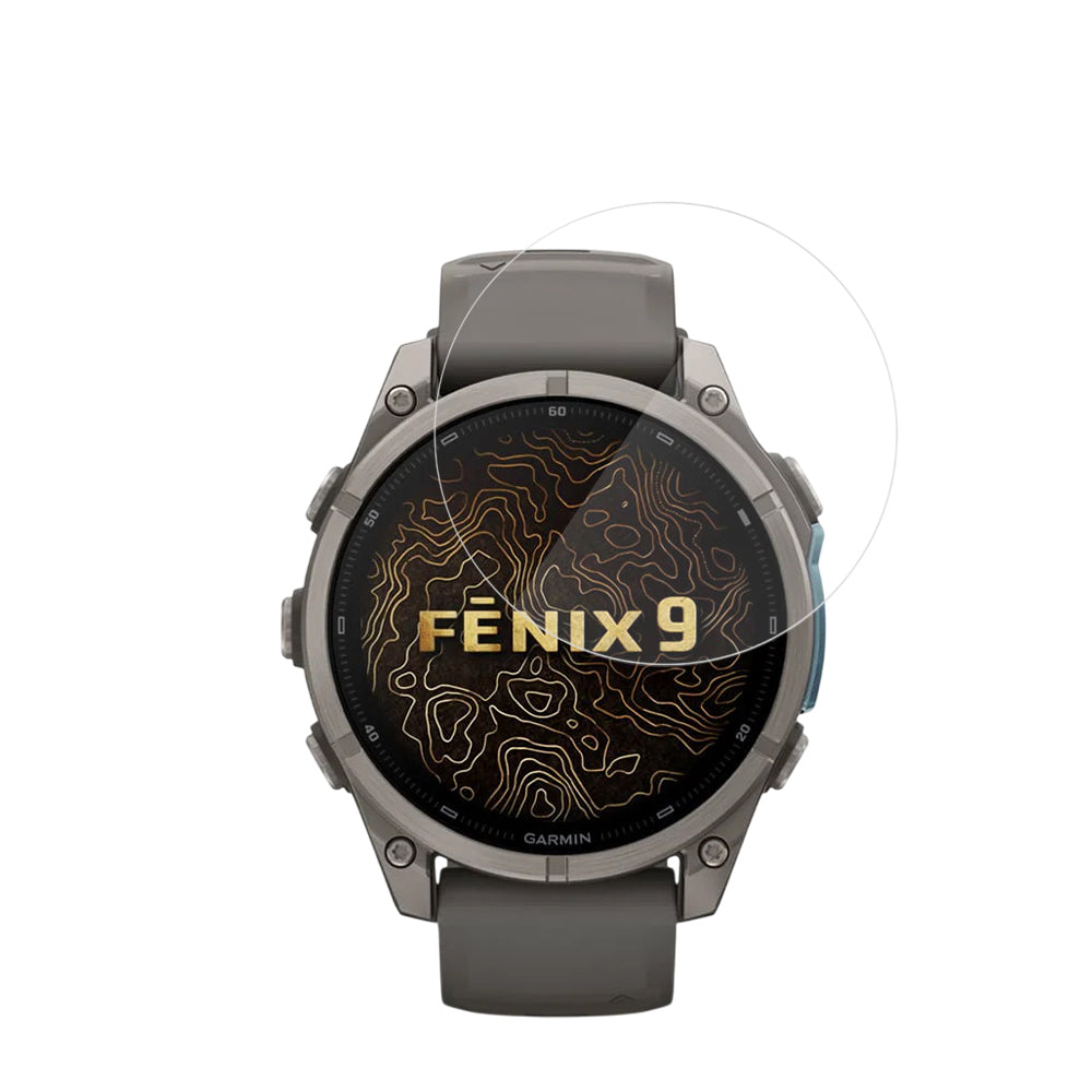 Techsuit Nano Flex skyddsfilm för Garmin Fenix 9 Pro 43mm / Fenix 9 43mm, Set om 2 stycken, Plast, Svart