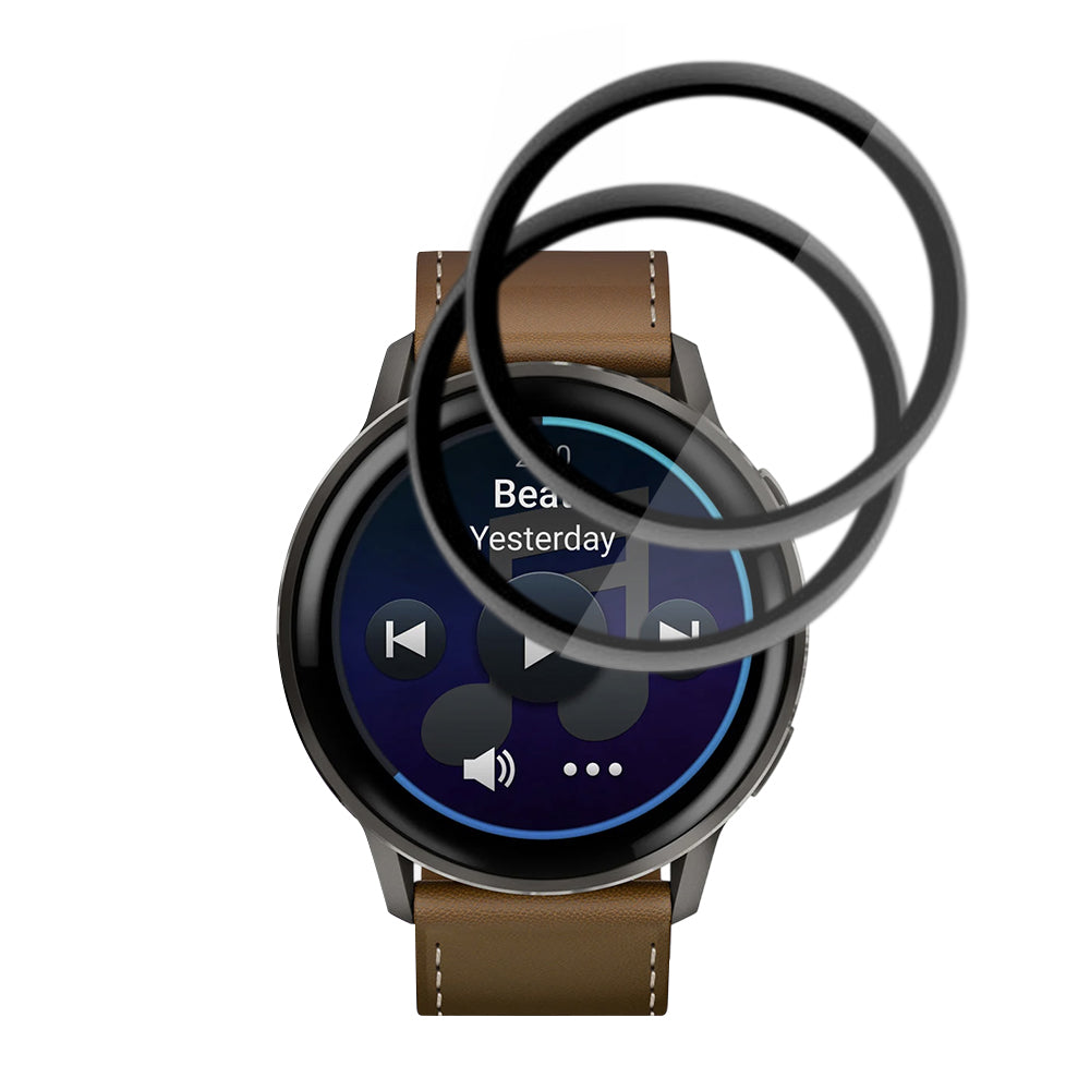 Skyddsfilm Techsuit Nano Flex för Garmin Venu 4 45mm, Set med 2 stycken, Plast, Svart